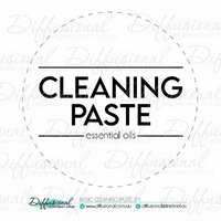 1 x Basic Cleaning Paste sm Label, 50x50mm, Essential Oil Resistant Vinyl