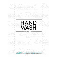 BULK - 10 x Basic Hand Wash LG Label, 90x55mm, Essential Oil Resistant Laminated Vinyl **SAVE 10%**