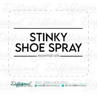 BULK - 10 x Basic Stinky Shoe Spray Label, 50x63mm, Essential Oil Resistant Vinyl **SAVE 10%**
