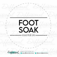 1 x Basic Foot Soak sm Label, 50x50mm, Essential Oil Resistant Vinyl