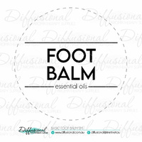 1 x Basic Foot Balm sm Label, 50x50mm, Essential Oil Resistant Vinyl