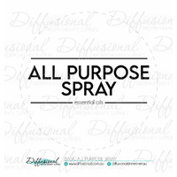 1 x Basic All Purpose Spray Label, 78x78mm, Essential Oil Resistant Vinyl