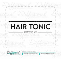 1 x Basic Hair Tonic Label, 50x63mm, Essential Oil Resistant Laminated Vinyl