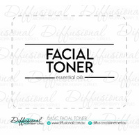 1 x Basic Facial Toner Label, 50x63mm, Essential Oil Resistant Vinyl