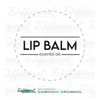 1 x Basic Lip Balm Tin Label, 35x35mm, Essential Oil Resistant Vinyl