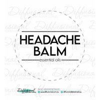 BULK - 50 x Basic Headache Balm Label, 35x35mm, Essential Oil Resistant Laminated Vinyl **SAVE 20%**