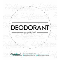 1 x Basic Deodorant Tin Label, 35x35mm, Essential Oil Resistant Vinyl