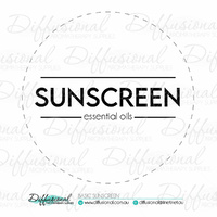 BULK - 50 x Basic Sunscreen Label, 50x50mm, Essential Oil Resistant Vinyl **SAVE 20%**