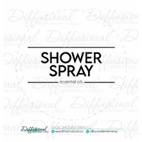 1 x Basic Shower Spray LG Label, 78x78mm, Essential Oil Resistant Vinyl