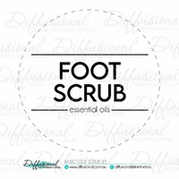 1 x Basic Foot Scrub LG Label,78x78mm, Essential Oil Resistant Vinyl
