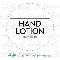 1 x Basic Hand Lotion LG Label,78x78mm, Essential Oil Resistant Laminated Vinyl