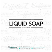 BULK - 10 x Basic Liquid Soap Label,78x78mm, Essential Oil Resistant Vinyl **SAVE 10%**