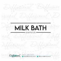 1 x Basic Milk Bath Label,78x78mm, Essential Oil Resistant Vinyl