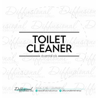 1 x Basic Toilet Cleaner Label,78x78mm, Essential Oil Resistant Vinyl