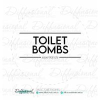 1 x Basic Toilet Bombs Label,78x78mm, Essential Oil Resistant Vinyl