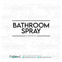 1 x Basic Bathroom Spray LG Label,78x78mm, Essential Oil Resistant Laminated Vinyl