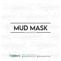 1 x Basic Mud Mask LG Label,78x78mm, Essential Oil Resistant Vinyl