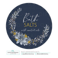 20 x Blue Winter Bath Salts Label, 78x78mm, Premium Quality Vinyl **SAVE 15%