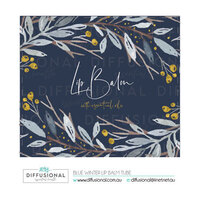 1 x Blue Winter Lipbalm Tube (Single) Label, 50x45mm, Premium Quality Vinyl