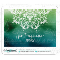 Mandala Air Freshener Spray Label, 45x63mm, Premium Quality Vinyl