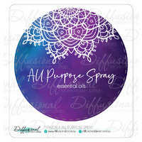 Mandala All Purpose Spray Label, 78x78mm, Premium Quality Vinyl