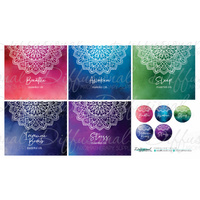 Mandala Health Roller Label Set, 50x60mm, Premium Laminated Vinyl