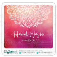 1 x Mandala Hand Wash Small Pink Label, 44x50mm, Premium Quality Vinyl