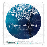 Mandala Magnesium Spray Label, 50x50mm, Premium Quality Vinyl