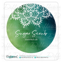 Mandala Sugar Scrub Label, 78x78mm, Premium Quality Vinyl