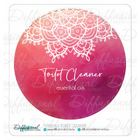 Mandala Toilet Cleaner Label, 78x78mm, Premium Quality Vinyl