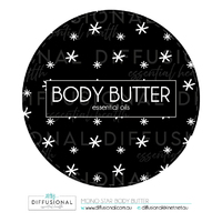 1 x Mono Christmas Body Butter Label, 78x78mm, Premium Quality Vinyl