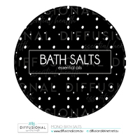 1 x Mono Christmas Bath Salts Label, 78x78mm, Premium Quality Vinyl