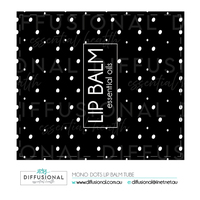 20 x Mono Christmas (Dots) Lipbalm Tube (Single) Label, 50x45mm, Premium Quality Vinyl **SAVE 15%