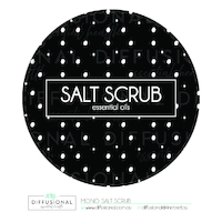 1 x Mono Christmas Salt Scrub Label, 78x78mm, Premium Quality Vinyl