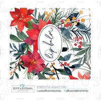 20 x Poinsettia Lipbalm Tube (Single) Label, 50x45mm, Premium Quality Vinyl **SAVE 15%