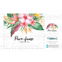 1 x Tropical Pure-Fume Roller Label, 50x60mm, Essential Oil Resistant Laminated Vinyl