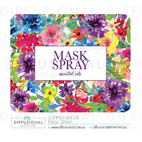 BULK - 10 x Summer Bright Mask Spray Label, 50x63mm, Essential Oil Resistant Laminated Vinyl **SAVE 10%**