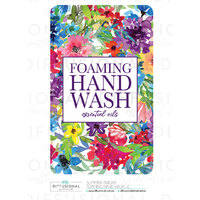 1 x Summer Bright Foaming Hand Wash LG Label,90x54mm, Essential Oil Resistant Laminated Vinyl