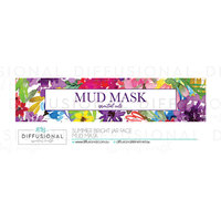 1 x Summer Bright Jar Face Mud Mask Label, 17x80mm, Essential Oil Resistant Laminated Vinyl