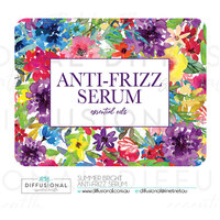 1 x Summer Bright Anti-Frizz Serum, 50x60mm, Essential Oil Resistant Laminated Vinyl