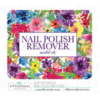 1 x Summer Bright Nail Polish Remover Label, 50x63mm, Essential Oil Resistant Laminated Vinyl