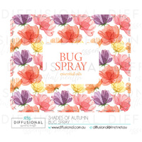 BULK - 20 x Shades of Autumn Bug Spray Label, 50x63mm, Essential Oil Resistant Laminated Vinyl **SAVE 15%**