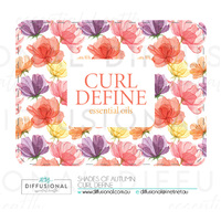 BULK - 20 x Shades of Autumn Curl Define Label,42x55mm, Essential Oil Resistant Laminated Vinyl **SAVE 15%**