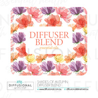 BULK - 50 x Shades of Autumn Diffuser Blend Label, 35x40mm, Essential Oil Resistant Laminated Vinyl **SAVE 20%**