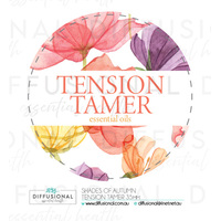 BULK - 10 x Shades of Autumn Tension Tamer Label, 35x35mm, Essential Oil Resistant Laminated Vinyl **SAVE 10%**