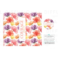 1 x Shades of Autumn Courage Roller  Label, 52x59mm, Essential Oil Resistant Laminated Vinyl