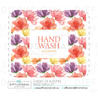BULK - 50 x Shades of Autumn Hand Wash sm Label, 50x55mm, Essential Oil Resistant Laminated Vinyl **SAVE 20%**