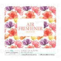 1 x Shades of Autumn Air Freshener Label, 50x63mm, Essential Oil Resistant Laminated Vinyl