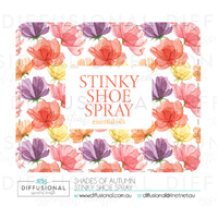 BULK - 50 x Shades of Autumn Stinky Shoe Spray Label, 50x63mm, Essential Oil Resistant Laminated Vinyl **SAVE 20%**