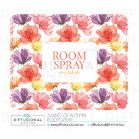 BULK - 20 x Shades of Autumn Room Spray sm Label, 50x63mm, Essential Oil Resistant Laminated Vinyl **SAVE 15%**